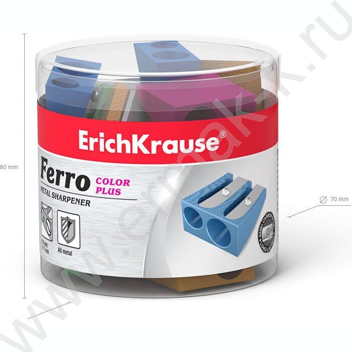Точилка 2отв. метал Ferro Color Plus /ассорти | Фото 6