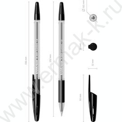 Ручка шар R-301 Stick&Grip Classic черная  1,0мм с резин.держателем | Фото 4