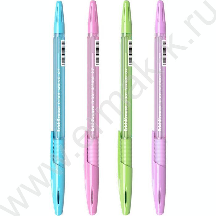 Ручка шар R-301 Stick&Grip Spring 0,7мм синяя с резин.держателем | Фото 1