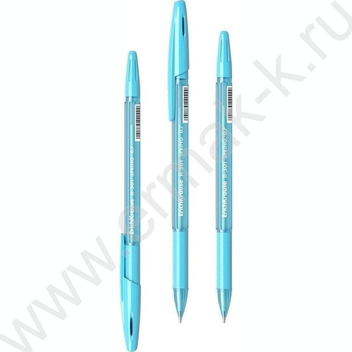 Ручка шар R-301 Stick&Grip Spring 0,7мм синяя с резин.держателем | Фото 2