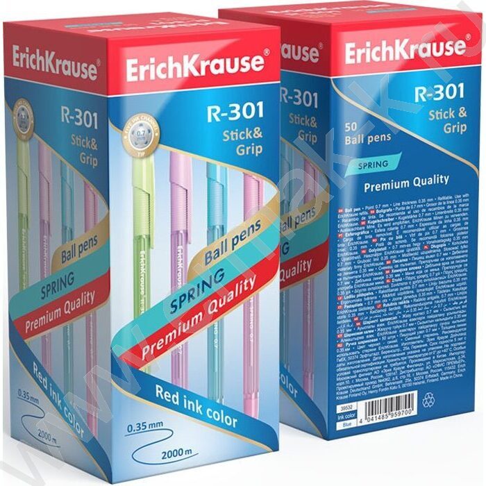 Ручка шар R-301 Stick&Grip Spring 0,7мм синяя с резин.держателем | Фото 4