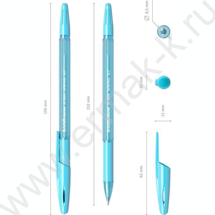 Ручка шар R-301 Stick&Grip Spring 0,7мм синяя с резин.держателем | Фото 5