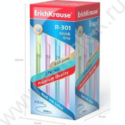 Ручка шар R-301 Stick&Grip Spring 0,7мм синяя с резин.держателем | Фото 6
