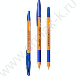 Ручка шар R-301 Stick&Grip Orange 0,7мм, синяя с резин.держателем | Фото 1