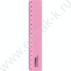 Линейка пл 15см с волнистым краем /прозрачная, неоновые цвета, ассорти | Фото 6