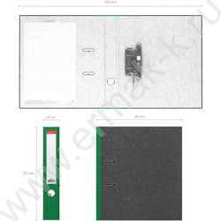 Файл 50мм мраморный разборный с карманом зеленый | Фото 4