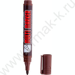 Маркер перм. /коричневый/ 3мм круг "Multi Marker" | Фото 1