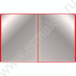 Папка  40 файлов красная 0,65мм карман торцевой с бумажной вставкой | Фото 3