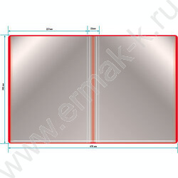 Папка  40 файлов красная 0,65мм карман торцевой с бумажной вставкой | Фото 4