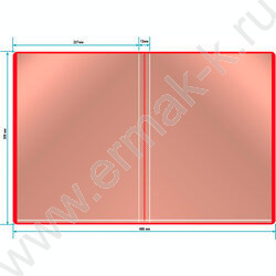 Папка  20 файлов красная 0,6мм карман торцевой с бумажной вставкой | Фото 4
