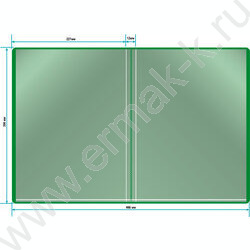 Папка  20 файлов зеленая 0,6мм карман торцевой с бумажной вставкой | Фото 4