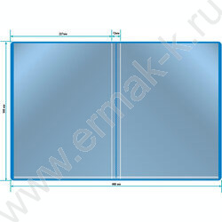 Папка  20 файлов синяя 0,6мм карман торцевой с бумажной вставкой | Фото 4