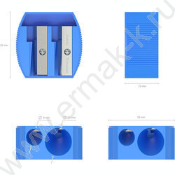 Точилка 2отв. пластик MULTI ассорти | Фото 5