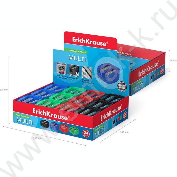 Точилка 2отв. пластик MULTI ассорти | Фото 6