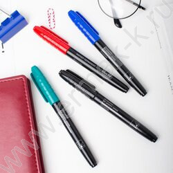 Маркер перм. /синий/ 1,5-3мм круг | Фото 7