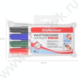 Маркер д/маркерных досок /набор  4цв/ 2,5мм круг W-500 | Фото 6