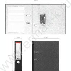 Файл 70мм мраморный разборный с карманом черный | Фото 4