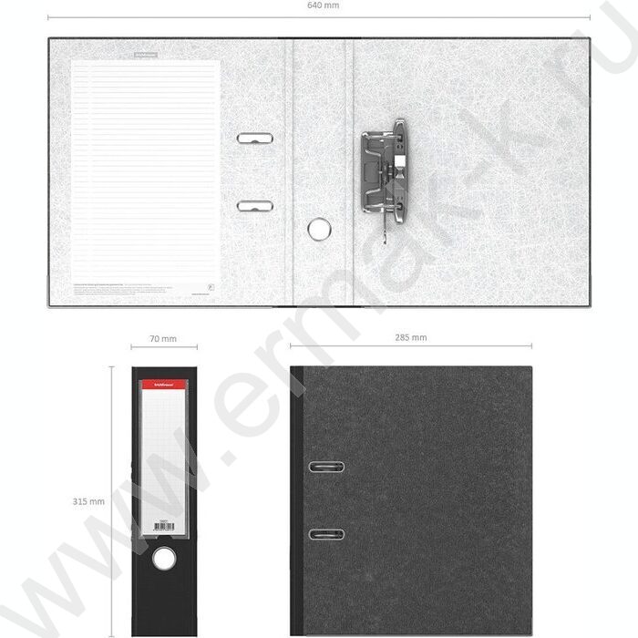 Файл 70мм мраморный разборный с карманом черный | Фото 4