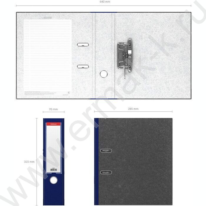 Файл 70мм мраморный разборный с карманом синий | Фото 4