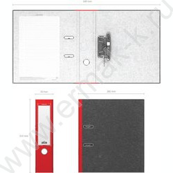 Файл 70мм мраморный разборный с карманом красный | Фото 4