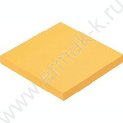 Бумага д/записей  76*76мм /100л, 75г/м², неон. оранж с липким краем | Фото 1