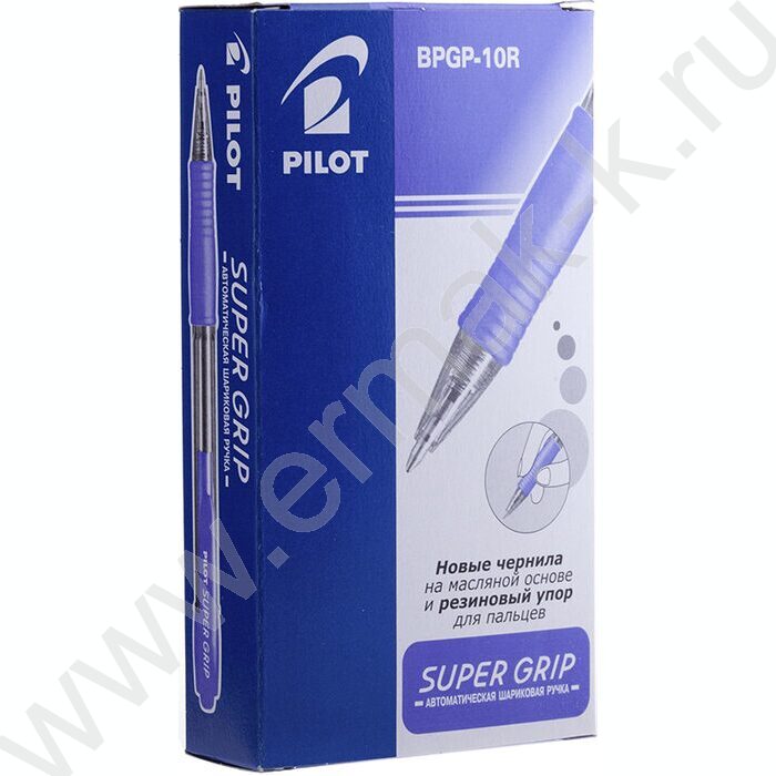 Ручка шар авт 0,7мм Pilot super grip синяя/синий резин.грип | Фото 3
