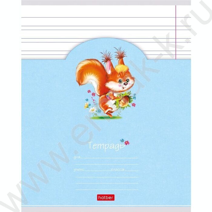 Тетрадь  12л линейка узкая "Лохматики" 5видов | Фото 1