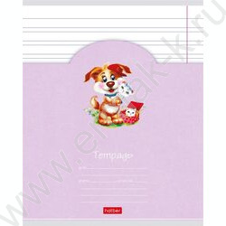 Тетрадь  12л линейка узкая "Лохматики" 5видов | Фото 2