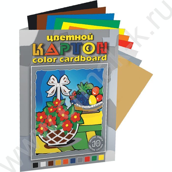 Картон цв. А3 10л/10цв Натюрморт | Фото 1