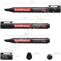 Маркер перм. /черный/ 4,6мм косой P-500 | Фото 3