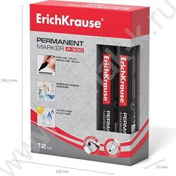 Маркер перм. /черный/ 4,6мм косой P-500 | Фото 4