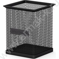 Стакан д/пишущих принадлежностей сетчатый (металл) прямоуг, черный | Фото 1