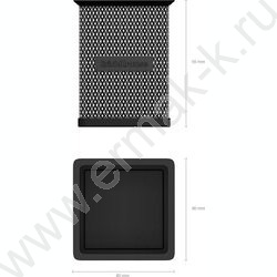 Стакан д/пишущих принадлежностей сетчатый (металл) прямоуг, черный | Фото 2