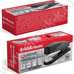 Степлер №24/6  30л метал Quadro half-strip /2режима скрепления/ чёрный | Фото 2