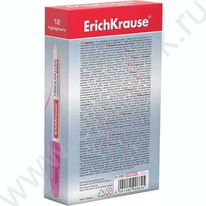 Текстовыделитель /розовый/ 4мм косой Visioline V-15 Neon  | Фото 3