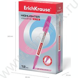 Текстовыделитель /розовый/ 4мм косой Visioline V-15 Neon  | Фото 5