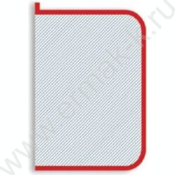 Папка д/тетрадей А5 пластик молния вокруг прозр. пластик красная б/цв | Фото 1