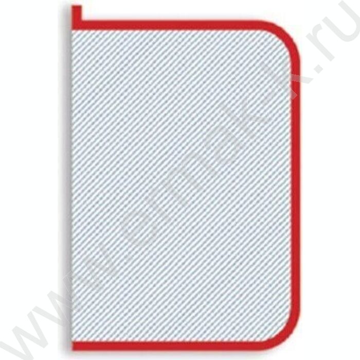 Папка д/тетрадей А5 пластик молния вокруг прозр. пластик красная б/цв | Фото 1