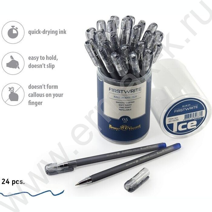 Ручка шар FirstWrite. Ice синяя 0,5мм | Фото 4