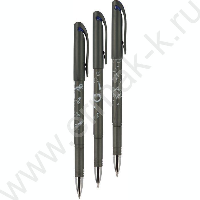 Ручка гелевая со стираемыми чернилами синяя 0,5мм DeleteWrite Art. Boys/серый корпус 4вида | Фото 1