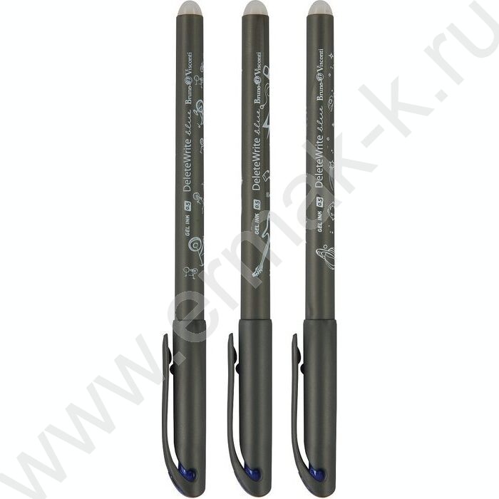 Ручка гелевая со стираемыми чернилами синяя 0,5мм DeleteWrite Art. Boys/серый корпус 4вида | Фото 2