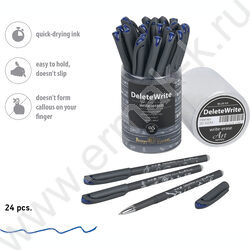 Ручка гелевая со стираемыми чернилами синяя 0,5мм DeleteWrite Art. Boys/серый корпус 4вида | Фото 4
