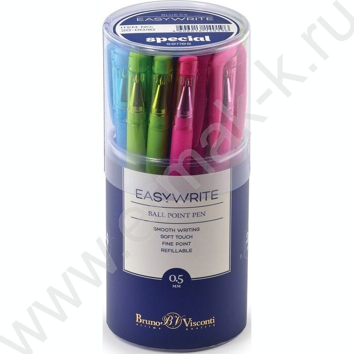 Ручка шар EasyWrite.Special синяя 0,5мм /антискольз.корпус/резин.держ/мет.након/5цв.корпуса | Фото 5