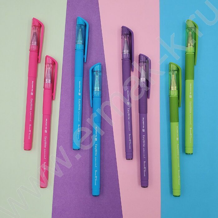 Ручка шар EasyWrite.Special синяя 0,5мм /антискольз.корпус/резин.держ/мет.након/5цв.корпуса | Фото 6