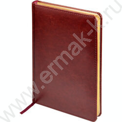 Ежедневник н/дат А5 136л Sidney Nebraska коричневый/золотой обрез,ляссе,линейка | Фото 1