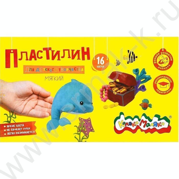 Пластилин  16цв 240г Каляка-Маляка+стек д/творчества | Фото 1
