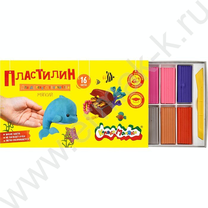 Пластилин  16цв 240г Каляка-Маляка+стек д/творчества | Фото 3