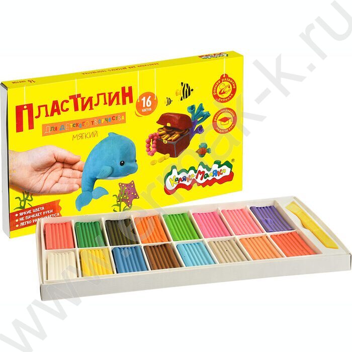 Пластилин  16цв 240г Каляка-Маляка+стек д/творчества | Фото 4