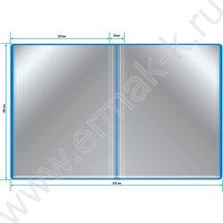 Папка  40 файлов синяя 0,65мм карман торцевой с бумажной вставкой | Фото 4