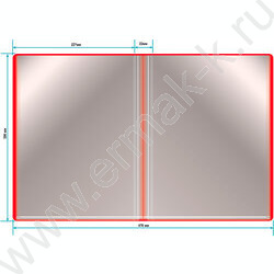 Папка  30 файлов красная 0,65мм карман торцевой с бумажной вставкой | Фото 4